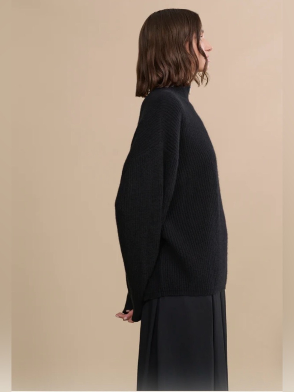 Women’s Black Half-Zip Ribbed Sweater. Jenni Kayne. BNWOT - Picture 3 of 8